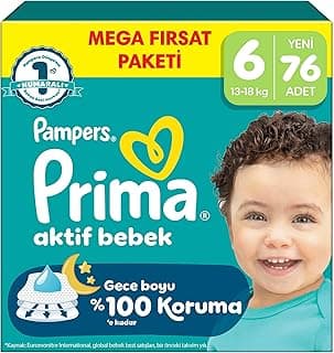 Prima Aktif Bebek Mega Fırsat Paketi 6 Beden 76 Adet