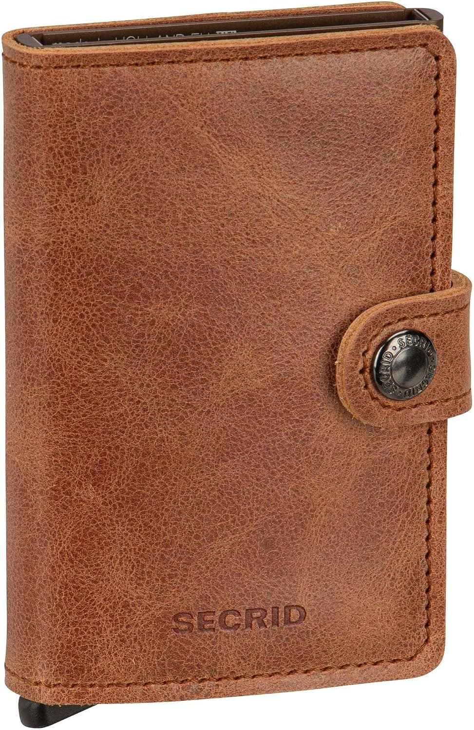 Secrid Miniwallet Vintage Kartlık Cüzdan, Kahve