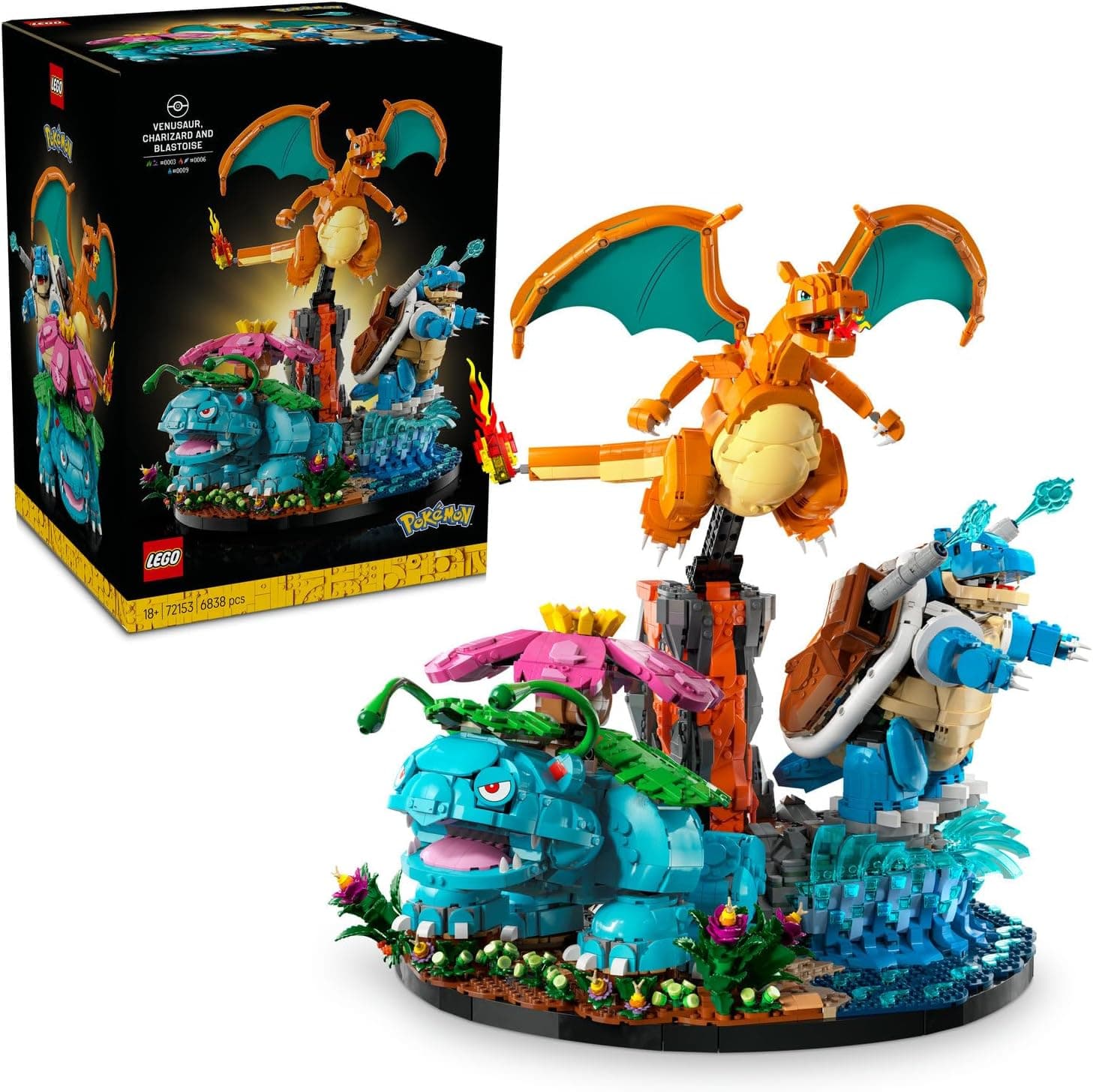 LEGO Pokémon Venusaur, Charizard ve Blastoise 72153