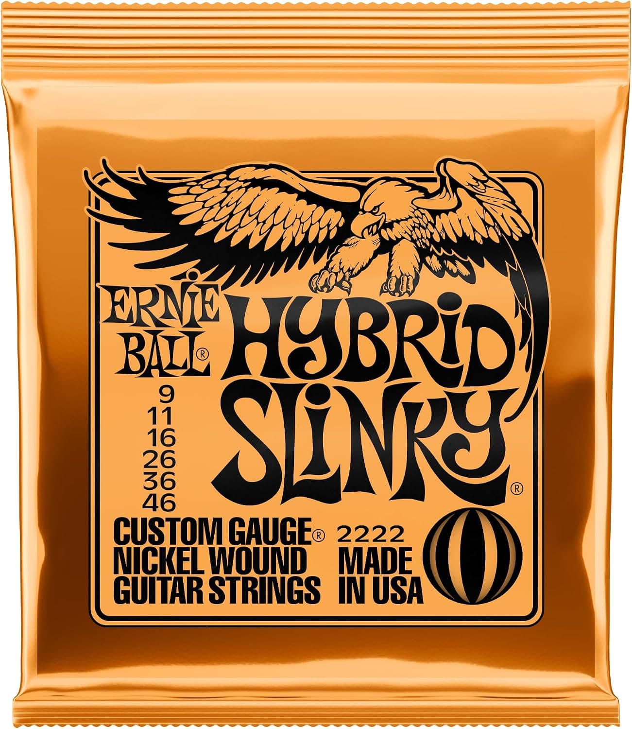 Ernie Ball Hybrid Slinky Nickel Wound Electric Guitar Strings - 9-46 Gauge