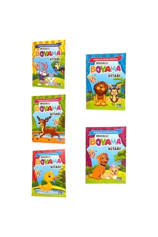 Değerler Eğitimi Destekli Masallı Boyama Kitapları 5'li Takım