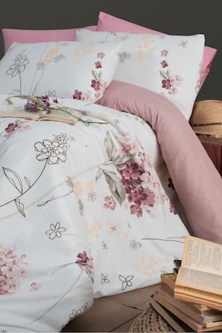 Mystory Home Viola Lastikli Çarşaflı Çift Kişilik Nevresim Takımı 200 x 220