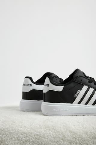 Tonny Black Rahat Kalıp Nefes Alabilen Bağcıklı Sneaker Çocuk Unisex Siyah Beyaz Sneaker Tbtmkd070 Siyah - Beyaz