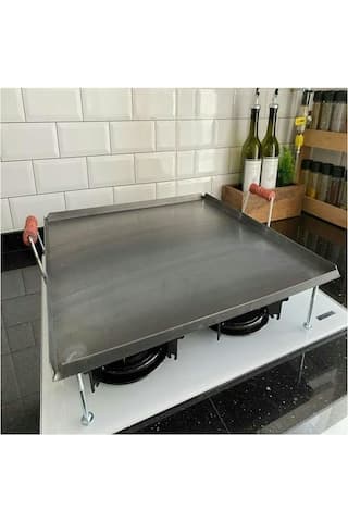 Sobapark Ocak Üstü Kare Gözleme Yufka Bazlama Ekmek Sacı Ters Çevir Mangal