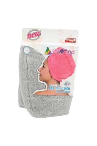 Mikrofiber Düğmeli Saç Havlusu