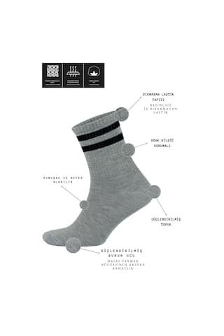 Kral Socks Kadın Erkek Düz Çizgili 10 Çift Çeyrek Soket Tenis Model Pamuklu Terletmez Çorap Seti Asorti