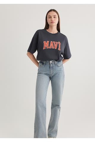 Mavi - Mavi Logo Baskılı Gri Tişört 1600843-82185 Gri