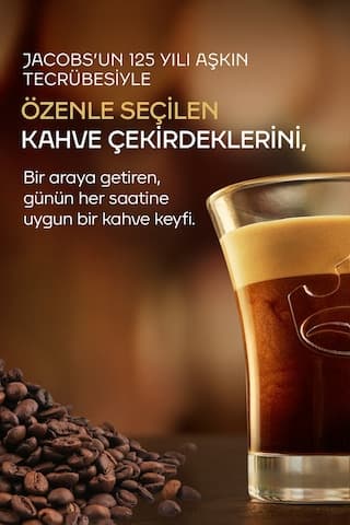 Jacobs Kapsül Kahve Tanışma Paketi 40'lı İkonik Fincan Hediyeli Nespresso Uyumlu Alüminyum Kapsül Kahve