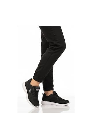 Walkway Siyah Beyaz Fileli Hafif Bağcıklı Esnek Unisex Spor Ayakkabı 020 G Siyah - Beyaz