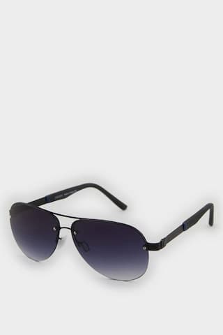 Defacto Erkek Oval Siyah Metal Çerçeve Siyah Cam UV Güneş Gözlüğü F0491AXNS