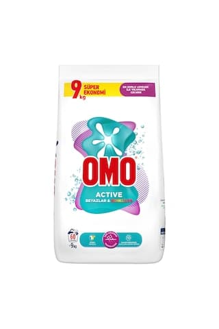 Omo Active Beyazlar & Renkliler Toz Deterjanı 9 KG