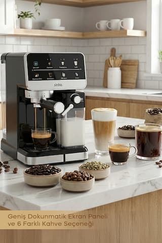 Sinbo SCM-2996 PRO Cappuccino Latte Espresso Makinesi