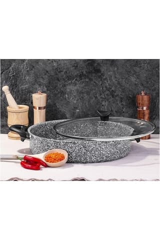 Taç Ultra Granit Karnıyarık Basık Tencere 24 CM