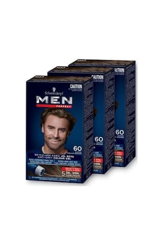 Schwarzkopf Men Perfect Saç Boyası 60 Kahve 3'lü
