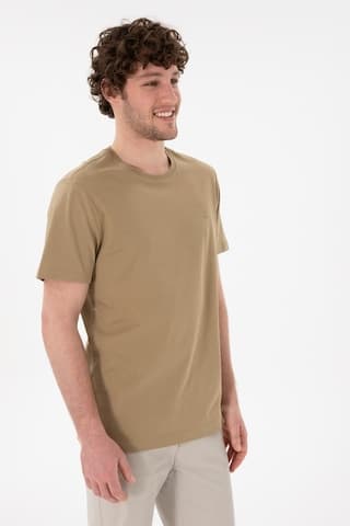 U.S. Polo Assn. Erkek Regular Fit Bisiklet Yaka Gri Basic Tişört 50305924-VR027