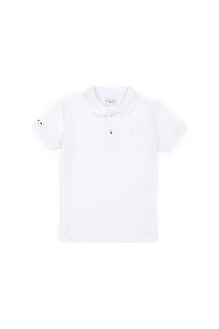 U.S. Polo Assn. Erkek Çocuk Beyaz Basic Polo Yaka Tişört 50279572-VR013