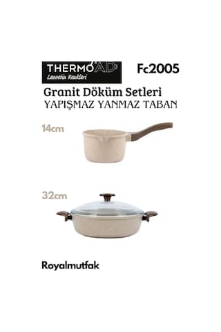 Thermoad 2'li Vizon Set (14 CM Sosluk&Sütlük - 32 CM Karnıyarık Tenceresi)
