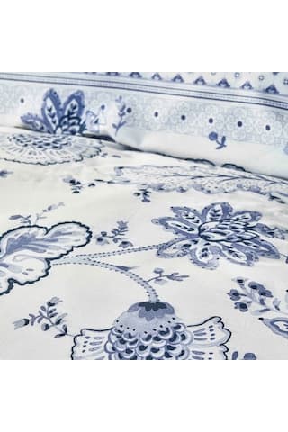 Karaca Home Amar Mavi %100 Pamuk Çift Kişilik Nevresim Takımı