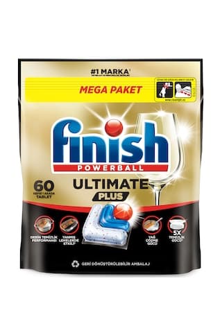 Finish Ultimate Plus Bulaşık Makinesi Deterjanı Kapsül Tablet 60 Adet