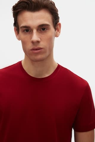 D's Damat Ds Damat Relaxed Fit Bordo %100 Pamuk T-shirt 6hc14ort02005 Bordo