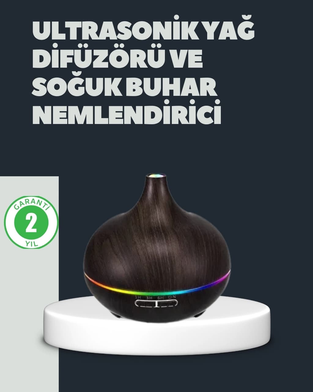 Zenvia 550ml Ultrasonik Hava Nemlendirici Ve Aromaterapi Difüzörü Znv2026