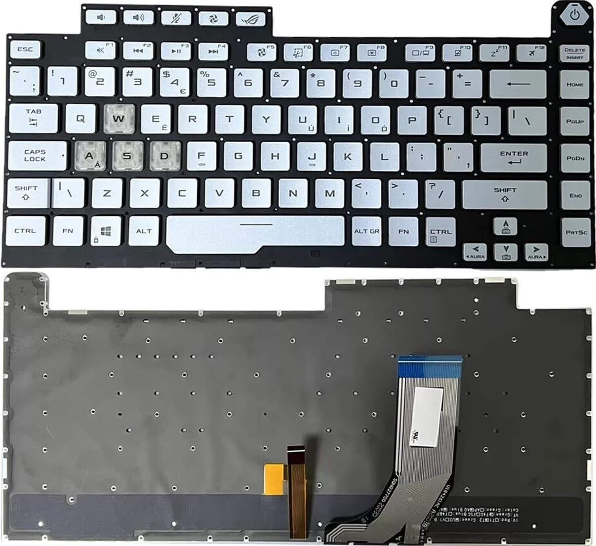 Asus G512lı-hn285a15 Klavye Gri Işıklı Tr