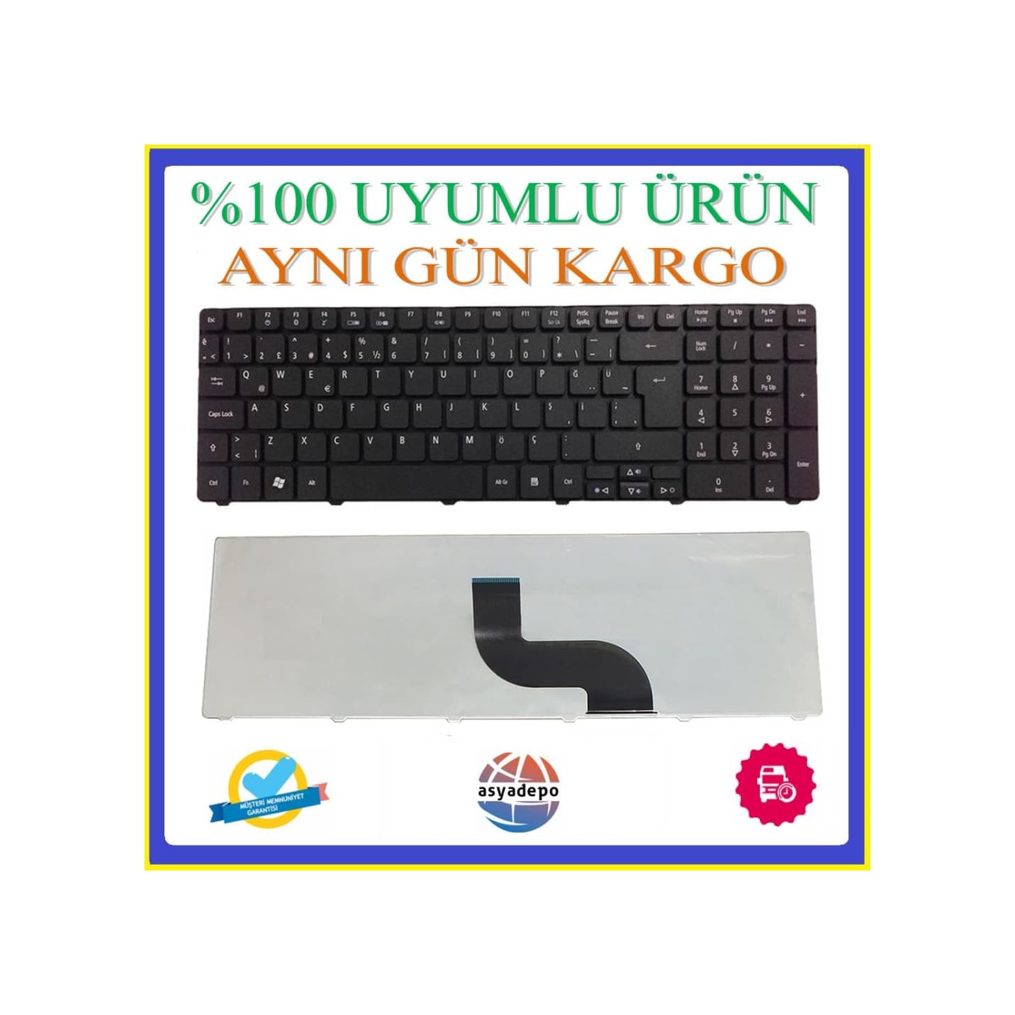 Asya.Depo Nsk-Ald1D Klavye Siyah Tr