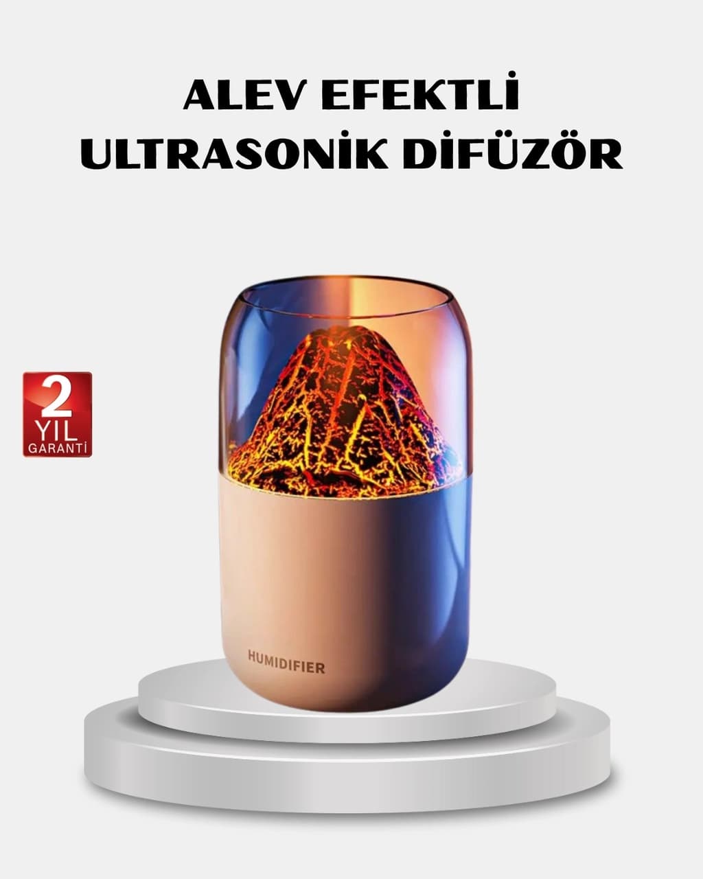 Zenvia 280ml Alev Işıklı Ultrasonik Hava Nemlendirici Sessiz Ve Usb Şarjlı Znv2026