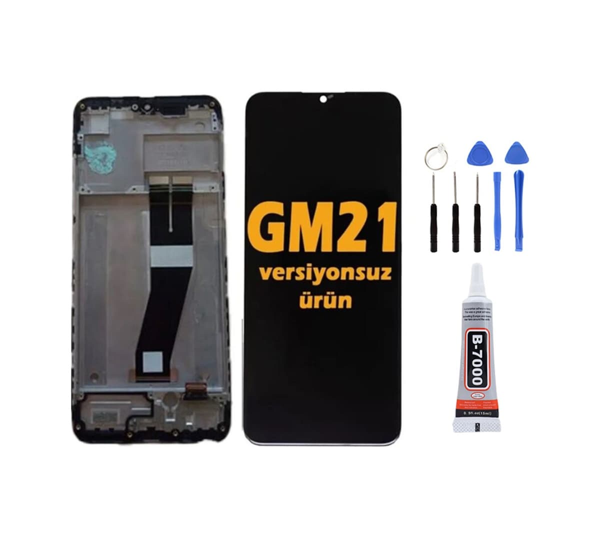 General Mobile Gm21 Çıtalı Ekran Lcd Dokunmatik Tamir Seti Ve Yapıştırıcı Yanında Yedcom