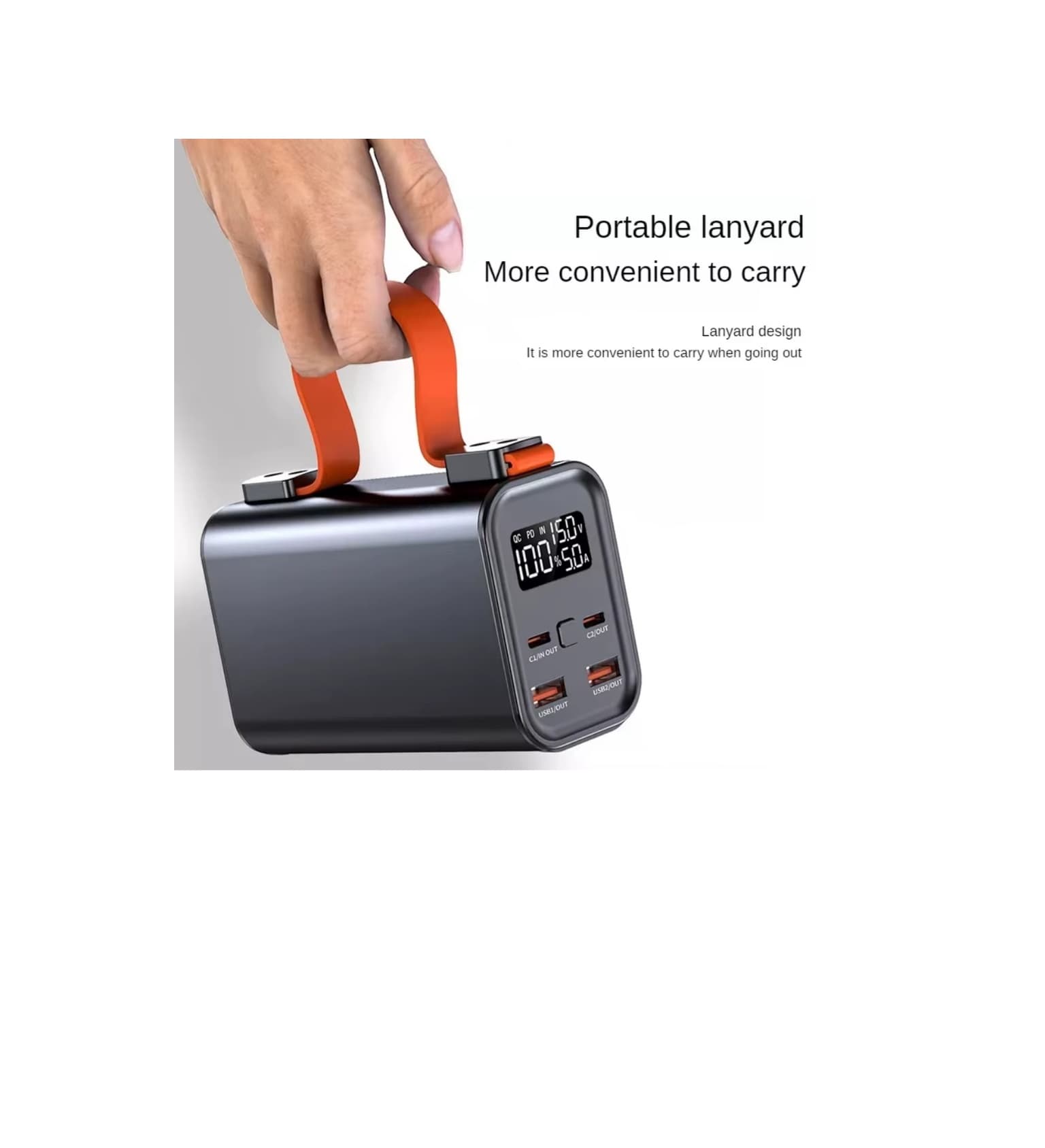 50000 Mah Powerbank Süper Hızlı Şarj Led Göstergeli Taşınabilir Şarj Cihazı renkli