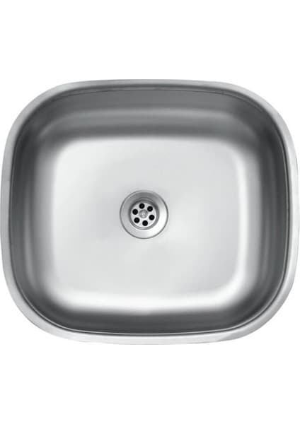 Krom Evye 35X40 cm Mermer Altı Paslanmaz Çelik Evye Gri Renkli Saten Yüzeyli Kullanım