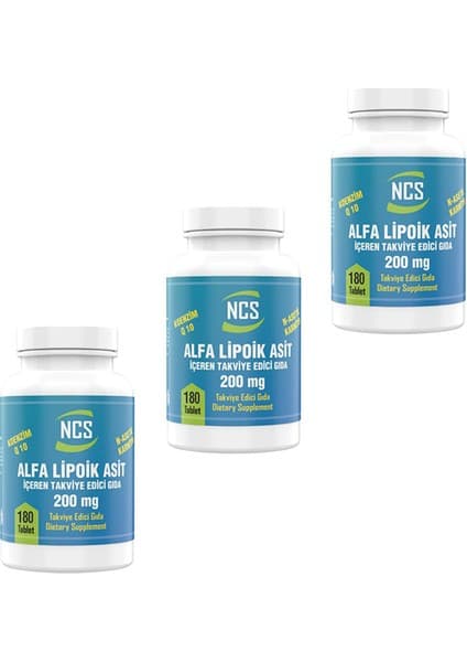 Ncs L-Carnitine Alpha Lipoic Acid Koenzim Q10 180 Tablet 3