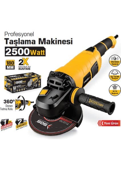 Sgs 5117 Profesyonel Taşlama Makinesi - 2500 Watt, 230MM Fiyatı