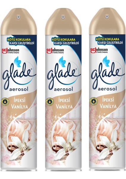 Glade Oda Kokusu Aerosol Ipeksi Vanilya 300 ml x
