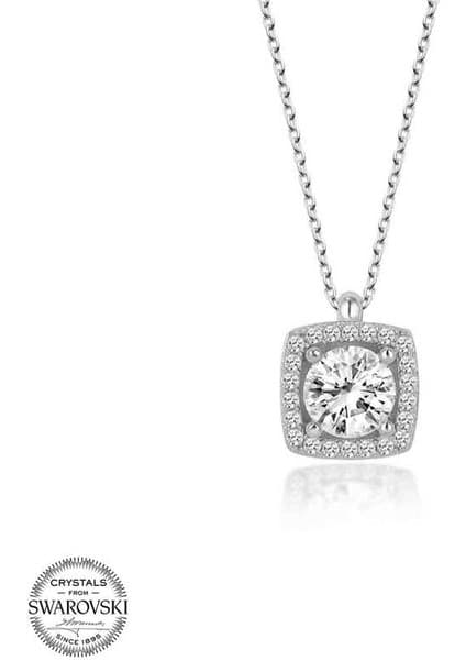 Gumush Swarovski Taşlı Gümüş Tektaş Kadın