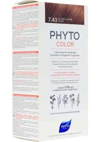 Phyto Phytocolor Bitkisel Saç Boyası 7.43 - Kumral Bakır Dore Yeni