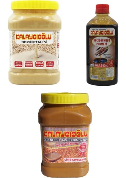 Kalaycıoğlu Beyaz 935 gr + Kalaycıoğlu Tahin 935 gr + Harnup Pekmezi 950 gr Ekonomik