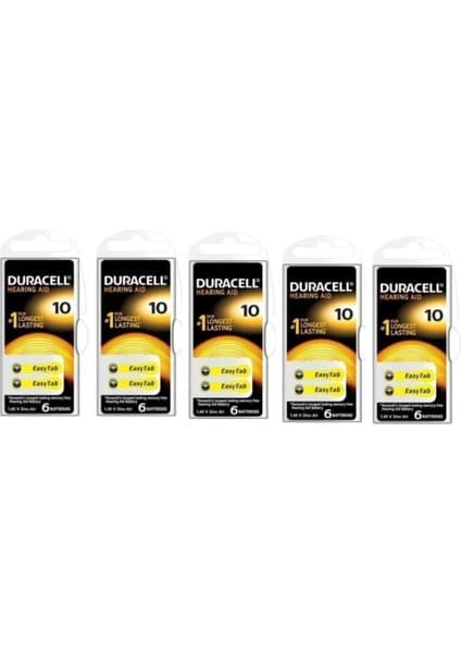 Duracell 10 Numara Işitme Cihazı Pili 6'lı (10