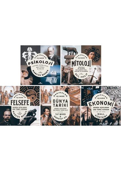 Dakikalar Içinde Psikoloji - Mitoloji - Felsefe - Dünya Tarihi - Ekonomi 5 Kitap