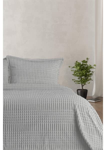 Merinos Modern Line 3 Parça Battaniye Seti - Açık
