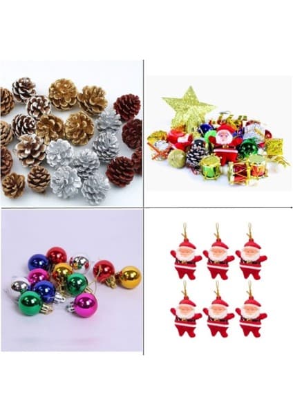 Pazariz Yılbaşı Çam Ağacı Süsleri Mega Paket 151