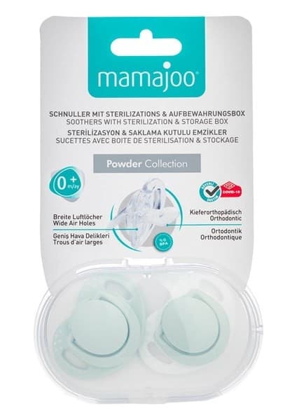 Mamajoo Emzik Saklama Kutulu Powder Green Desenli 0 Ay+ Eczane