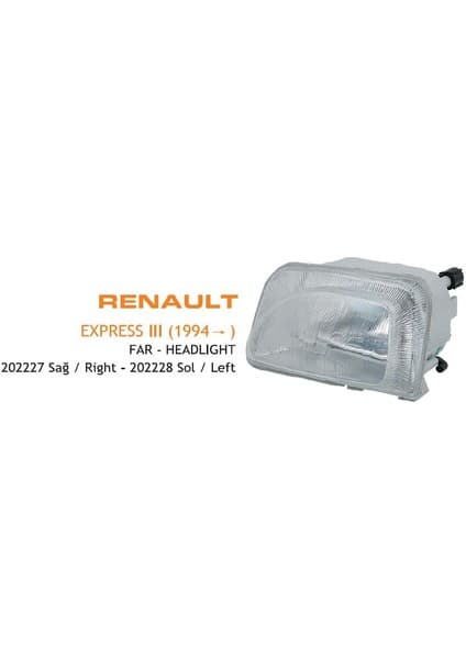 Ayfar Far Sağ Renault Expres Iıı