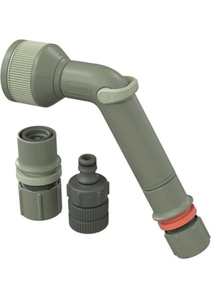 Verve Gül Başlıklı Tabanca Set Plastik Malzeme ile Bahçe Sulama İçin Ergonomik