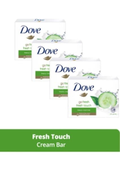 Dove Cream Bar Sabun Fresh Touch 90 Gr X
