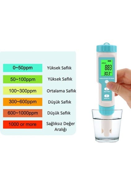 Hubstein7 In 1 Ph / Tds / Ec / Orp / Sg / Tuzluluk / Sıcaklık