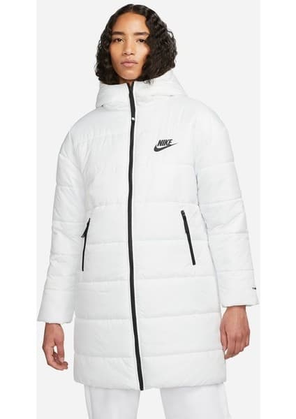 Nike Sportswear Kadın Mont DX1798-121 Therma-Fıt Repel M Modeli Beyaz Renk Kesim Kalıbı