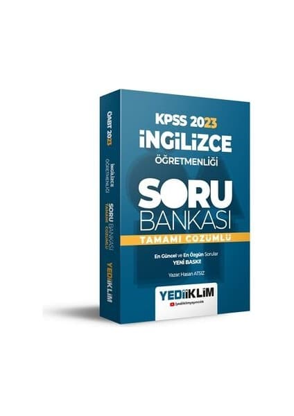 Yediiklim Yayınları 2023 ÖABT Ingilizce Öğretmenliği Tamamı Çözümlü Soru