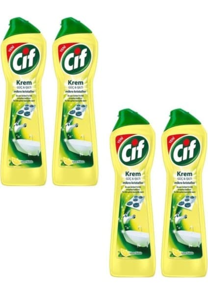 Cif Krem Temizleyici 'limon Kokulu 500 ml 4'lü