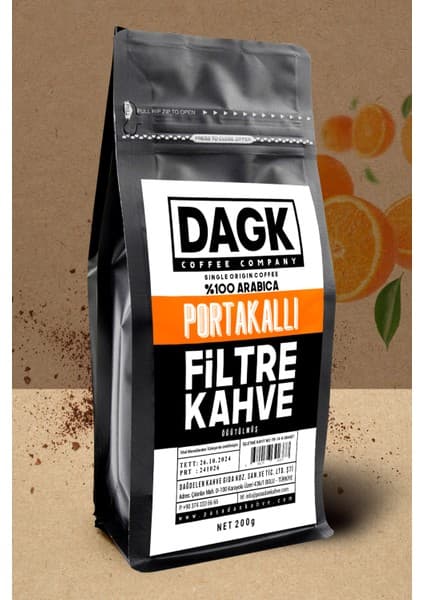 Dagk Portakallı Filtre Kahve Öğütülmüş Aromalı 200